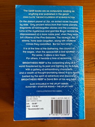 Science Fiction: 'Brightness Reef' (An Uplift novel)