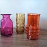 Set of x4 Coloured Glassware/ Vases Image 8