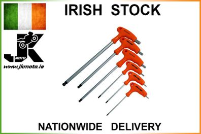 Hex Key Set - 6 Piece T-handle With Ballpoint