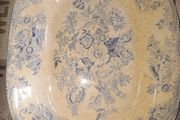 Rare 19th Century Antique Blue and White Serving Platter, postage available on all my items or collection