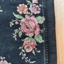 Vintage Black Clutch Purse / Evening Bag with Petite Point Flowers Image 2