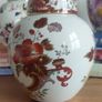Fabulous Vintage Masons Ironstone Medium Sized (7 inch tall) Lidded Prunus Jar/Ginger Jar in the Brown Velvet Pattern, Circa 1923-1940 Image 4