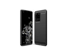 Samsung Galaxy S20 Ultra Case Cover Carbon Fiber Design Shockproof Black Armor - FHT02SMK3