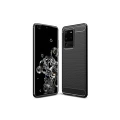Samsung Galaxy S20 Ultra Case Cover Carbon Fiber Design Shockproof Black Armor - FHT02SMK3
