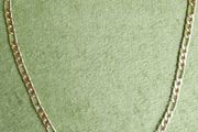 18ct Yellow Gold Plated Figaro Chain Necklace length 24,5"