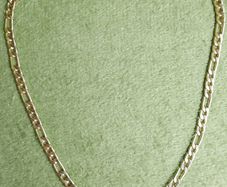 18ct Yellow Gold Plated Figaro Chain Necklace length 24,5"