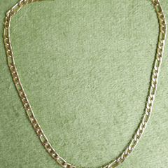 18ct Yellow Gold Plated Figaro Chain Necklace length 24,5"