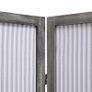 6-Panel Room Divider Grey 210x165 cm Fabric Image 5