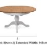 Camille Soft Grey Wooden Round Extending Dining Table, chairs and coffee table Image 10