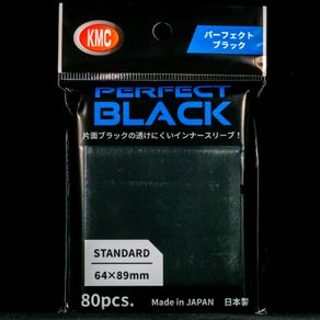 1 Pack of 80 KMC Standard Size Perfect Black Sleeves 64 x 89mm Pokemon MTG Lorcana Protection