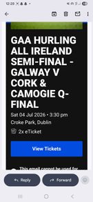 Hurling semi final tickets