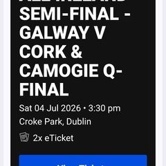 Hurling semi final tickets
