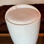 Wenko Rare Y2K Storage Stool Seat with White Faux Leather Lid Image 7