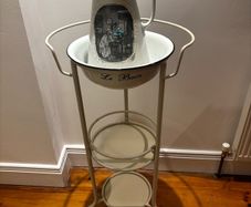 Castiron wash stand with decoupage old Jug