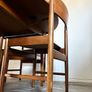 Vintage Retro Mid Century Teak and Beech Dining Table and Chairs Edmund Homa Image 4