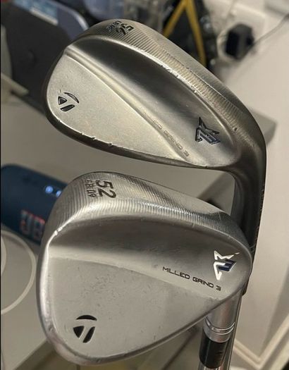 Taylormade 52 and 56 Wedges, Stiff Flex, Milled Grind Raw Faces.