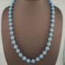 Vintage Venetian Style Light Blue White Dotted Glass Beads Necklace Image 6