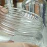 477 - Set of 5 Vintage Clear Glass Cork Screw Top Collectible Decorative Bottles Image 4