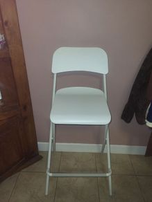 white high ikea stool