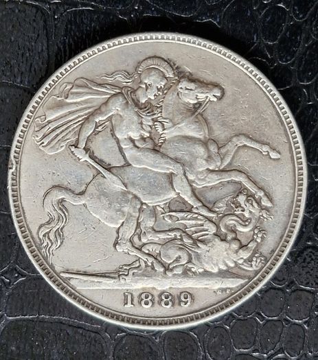 1889 Queen Victoria Silver Crown coin