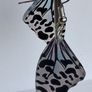 Leopard Lace Blue Tint Butterfly Wing Earrings Image 2