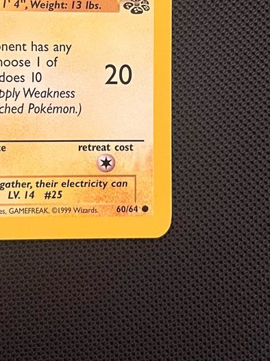 Vintage Pokemon Card Pikachu 60/64 Jungle Set WOTC 1999
