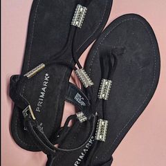 Black suede sandals