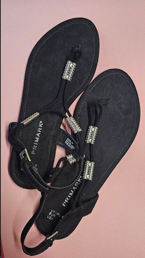 Black suede sandals