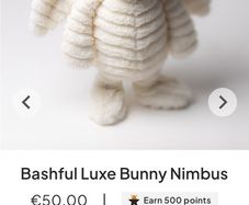 New JELLYCAT Luxe Bashful Nimbus Bunny