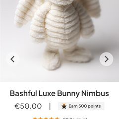 New JELLYCAT Luxe Bashful Nimbus Bunny