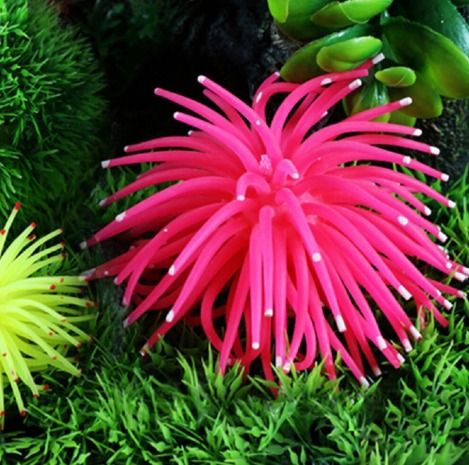 Soft Colorful Artificial Silicone Coral Fish Tank Aquarium Decoration