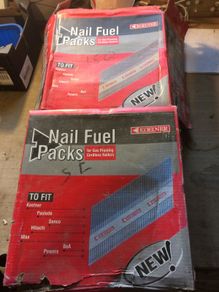 Nail gun tuck nails and fuel cells