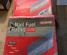 Nail gun tuck nails and fuel cells
