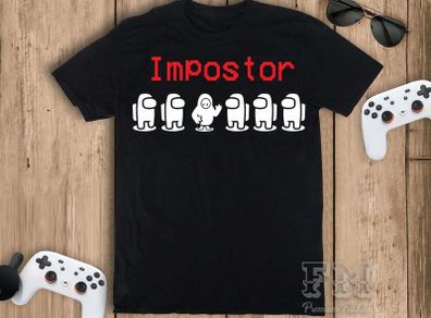 Among Us Funny IMPOSTOR Gamer Shirts, Among Us Crewmate Shirt, Imposter Matching Kids Shirt