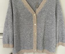 Designer Brand Costa Mani 100% cashmere grey and taupe cardigan BRAND NEW