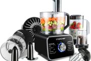 1100W Multifunctional Food Processor - Mixer, Crusher, Grinder, Citrus Juicer, Kneading Dough Blades with 3.2 L Bowl, 1.5 L Mixing Cup Black (FREE POSTAGE)