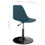 Swivel Dining Chairs 6 pcs Turquoise PP Image 8