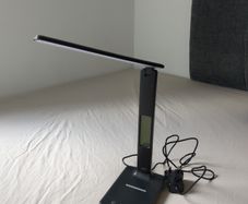 Table lamp with wireless charger and digital clock