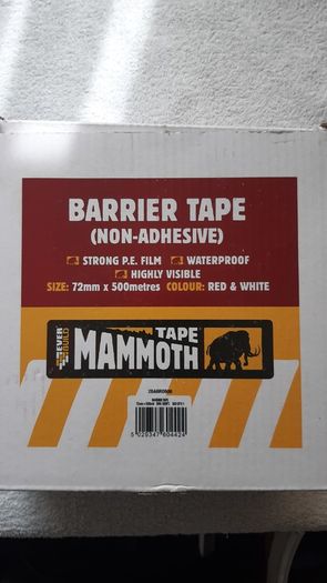 Mammoth Tape Barrier Tape Non Adhesive 500m