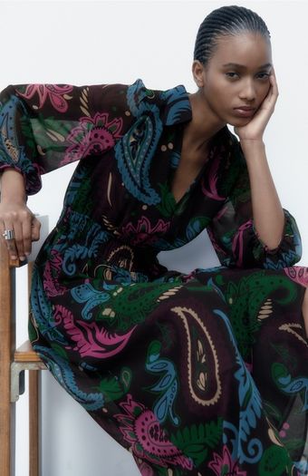 Zara printed dress