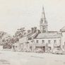 Fergus A Ryan Drawing of Malahide Main Street Image 4