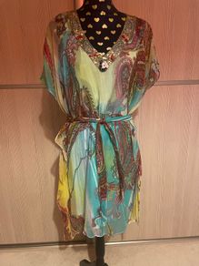 Derhy Paisley Print Kaftan Dress