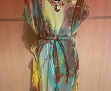 Derhy Paisley Print Kaftan Dress