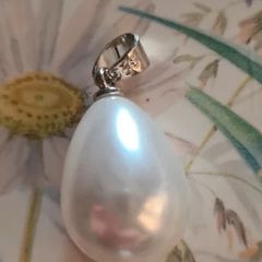 New and unused pendant fits the chain, pearl, 925 silver, perfect condition, silver fastening