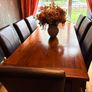 Stunning Solid Mahogany Dining Table & 8 Leather Chairs Image 8