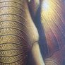 Golden elephant acrilic painting Image 2