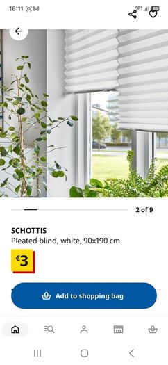 Ikea Schottis blinds x4