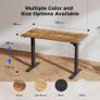 Electric Standing Desk 120 x 60 cm Height Adjustable Sit Stand Desks with Splice Board and Memory Smart Pannel Home Office Brown Image 2