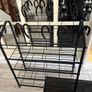 Black metal shoe rack Image 2