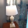 Vintage Marble Bedside Table Lamps Image 3
